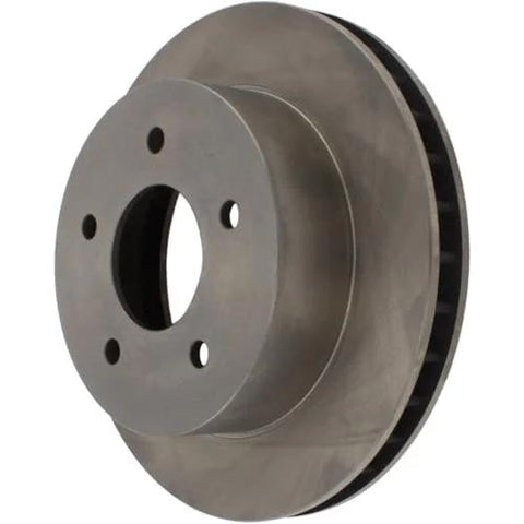 Front brake rotor; vented gray steel with center hub and lug holes; fits Chevrolet Astro and GMC Safari (1990–2002).