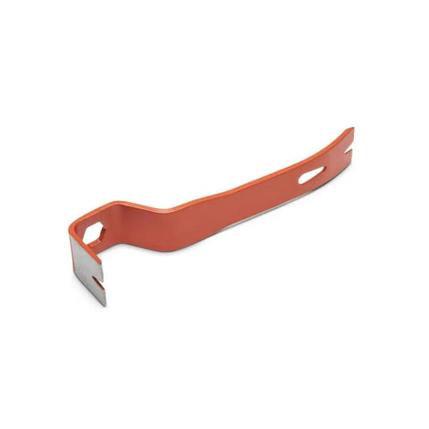 Beefy Five And A Quarter Inch Mini Pry Bar For Pros And DIYers Built Tough For Heavy Duty Leverage Reliable Steel Tool, orange handle