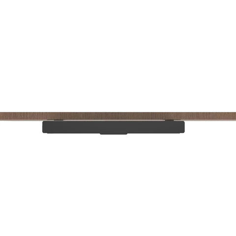 Under Desk Slide Out Pencil Drawer For Office, 15 Inch Wide Black Storage Organizer With Ball Bearing Slides, installed under desk view