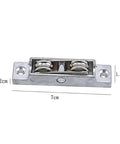 Hella Smooth Sliding Door Rollers And Window Wheels Stainless Steel Grooved Pulley Double Wheel Hardware Kit for Furniture Showers Drawers, 7cm size.