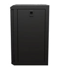 Front view of 9U 10 Inch Network Server Rack Cabinet 11.8 Inch Deep Wall Mount Tempered Glass Door Black with Preassembled Setup