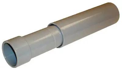 Heavy Duty Pvc Conduit Expansion Coupling 1 1/4 Inch Two Piece Assembly showing smooth gray finish designed for thermal shifts.