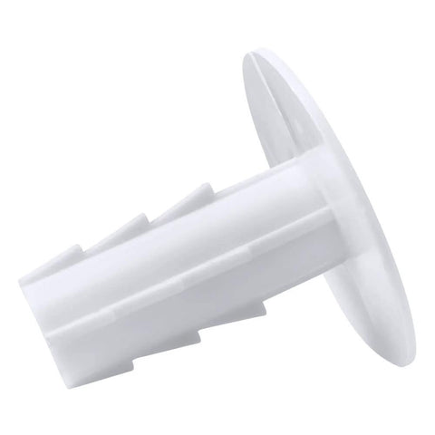 Skywalker white plastic single feed-through cable bushing with flange