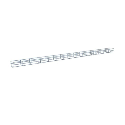 Wire Mesh Cable Tray In Electro Zinc Plated Steel Silver Finish 1.97 X 1.97 X 59.06 Inches 2 Pack For Easy Cable Management