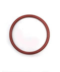 Red silicone O ring from 30-piece set for sealing, 18.6mm outer diameter, ideal for automotive and mechanical use.