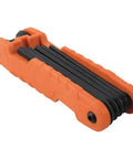 Heavy Duty Folding Hex Key Set With Extra Long Allen Wrenches 11 SAE Sizes From One Half Inch To One Eighth Inch High Leverage Blades