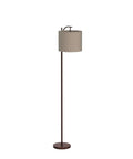 Tall Industrial Floor Lamp With LED 9W Bulb Wood Grain Shade Oil Rubbed Bronze Finish Foot Switch 3 Color Temperatures 2700K 4000K 5000K Ideal For Living Room Bedroom Or Office Reading And Creating A Cozy Vibe
