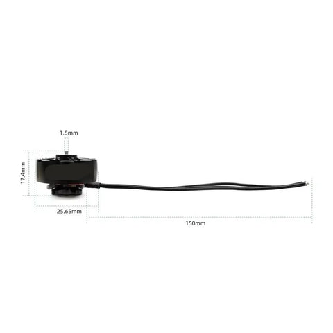 Side view of Four Pack Of 2105.5 Brushless Motors With 3450KV And 2650KV For 3S 4S Drones, showing measurements and 1.5mm shaft.
