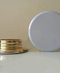 Top Shelf Concealed Fire Sprinkler Decorative Cover Slick Copper Plated Iron Pipe Plate tight anti corrosion mount with white finish
