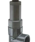 Heavy Duty Adjustable Pressure Relief Valve Crafted From Rigid CPVC Body With FNPT Connection Points Ensuring Plug And Play Fitment And Consistent Flow Control Up To Twenty Five PSI