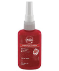 Red high-strength threadlocker bottle, 10 mL for automotive and industrial metal fasteners, cures anaerobically for strong bond.