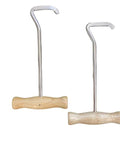 Wooden Handle Boot Hooks Boot Puller Set Durable Metal Shoe Hooks For Effortless Boot Pulling Ideal For Cowboy Boots And Riding Boots