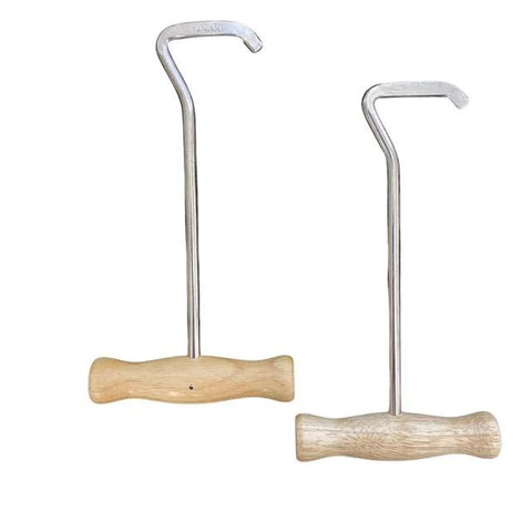 Wooden Handle Boot Hooks Boot Puller Set Durable Metal Shoe Hooks For Effortless Boot Pulling Ideal For Cowboy Boots And Riding Boots