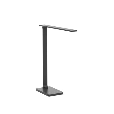 Awesome LED Desk Lamp For Home Office With Five Color Modes And Five Brightness Levels For Twenty Five Lighting Settings Eye Caring Non Flicker Task Light For Reading Sewing Crafts And School Work Metal Build In Black Finish, side view