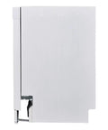 Slick Compact Countertop Dishwasher With Ten Place Settings Eight Custom Wash Cycles control panel and side view for installation.