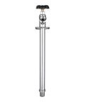 Frost Free Sillcock Hose Bibb, 12 Inch Length, Half Inch MIP To Three Quarter Inch Hose Thread, Chrome Plated Brass Body
