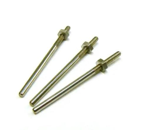 Mini Threaded Mandrel With Nut Straight Thread Set Of 3 Tiny Pro Grade Mandrels 3/32 Inch for Jewelry Making, made in Germany