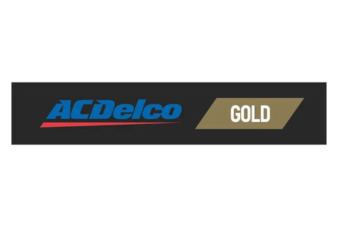ACDelco logo featuring the word Gold on a black background, showcasing professional grade quality and recognition.