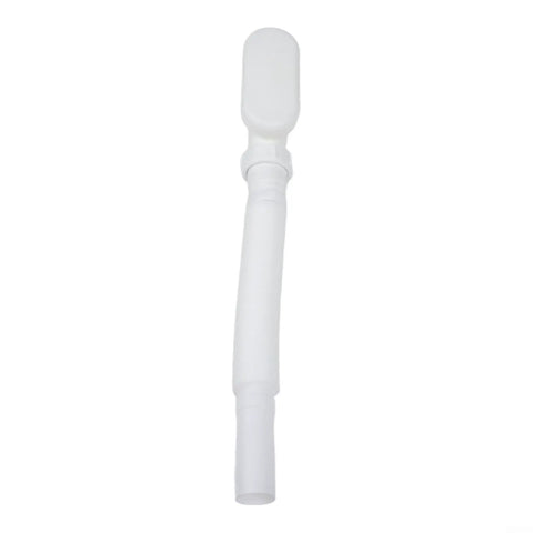 G1-1/2 Flat Bathtub Drain Pipe Kit Flexible Waste Pipe for Freestanding Tub Low Profile P-Trap White 92cm, white flexible pipe.