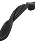 10 Pack Oil Rubbed Bronze Twist Cabinet Hardware Handle Pull With 3 Inch Hole Centers, view of single handle in durable bronze finish.