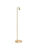 Industrial Floor Lamp With Dope Hanging Glass Shade And Brass Gold Farmhouse Indoor Pole Light Edison E26 Base