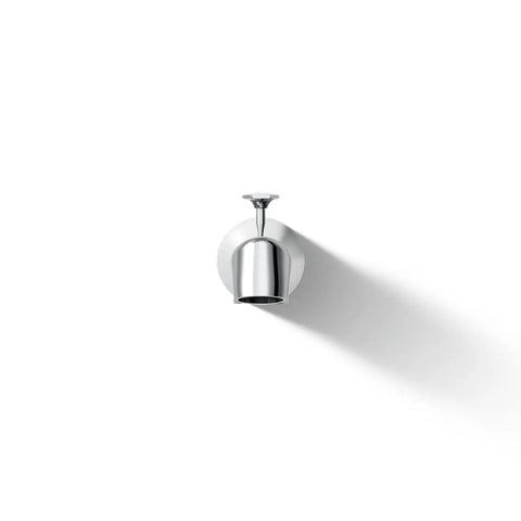 Antique Style 4-7/8 Inch Diverter Bath Spout with One Half Inch NPT, polished chrome brass, wall mount view