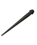 Broad-Head Bull Pin 1.25 Inch Forged Heat-Treated Steel With Black Finish Tether Hole Angled Head Made In USA Reduces Slippage And Chipping