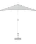Built Tough Heavy Duty Patio Umbrella Base With Wheels And Adapters Granite Parasol Base shown with open umbrella