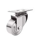 Premium Heavy Duty Stainless Steel Caster Wheels Roll Smooth With Quiet 40mm Casters For Workbench Furniture And Cabinet side view.
