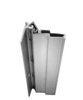 Side view of Built Tough Heavy Duty Full Surface Swing Clear Geared Hinge 83 Inch Aluminum No Door Inset