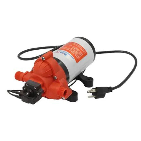 115V AC Heavy-Duty Water Pressure Pump 3.3 GPM at 45 PSI With Self Priming And Smart Pressure Switch, side view