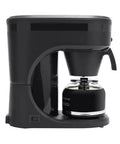 Side view of Speed Brew Select 10 Cup Coffee Maker black with stainless steel hot water tank, 70 oz capacity.