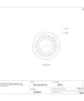 Blueprint diagram of Beefy Heavy Duty Tapered Roller Bearing Cone Inner Race For M802047 That Fits With Compatible Cups