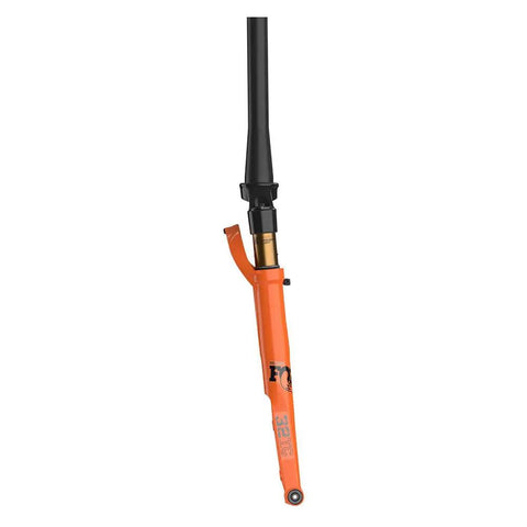 32 Factory TC Fork With Kashima Coating And Grip SL Dampers, 700c Gravel Fork With 40mm Travel, orange side view