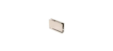 Senior Cardiff Satin Nickel Glass Door Hinge For One Half Inch Thick Glass Heavy Duty 145 Lb Capacity 36 Inch Max Width Square Corner Design