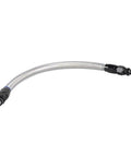 Premium Motorcycle Oil Tank Drain Hose Kit For Ktm 950 Adventure And 990 Adventure R Models Years 2004 To 2012 Replacement Parts Durable Leak-Free Flexible Fuel System Maintenance Essential Gear silver braided hose with black fittings
