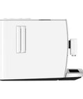 Lock In The Ultimate Morning Perk Up With This Factory Refurbished Automatic Coffee Machine In Sharp Nordic White side view.