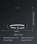 Super Slick Led Pendant Light For Modern Dining Room And Kitchen Hanging Fixture Zero Drama Setup Straight Up Gorgeous Ambient Vibe Minimalist Acrylic Ceiling Lamp in black color with adjustable height 100cm.