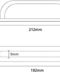 Diagram of Pack Of 2 Black Barn Door Handles Sliding Pull Handles For Cabinets And Drawers High Performance Kitchen Hardware