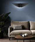 Modern Black Led Wall Sconce Featuring Sculptural Kinetic Wings Delivers Warm Layered Glow For Bathrooms And Hallways Dimmable Light.