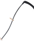 Beastly Heavy Duty Garden Scythe with Steel Blade and Long 57.1 Inch Snath, Durable Black Brown Finish, Ergonomic Wood Grips