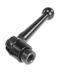 06410 3A41 Zinc Die Cast Adjustable Handle With Three Eighths Sixteen Internal Thread Ball Style Inch Size Three Black Satin Plastic