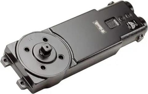 Heavy Duty Concealed Door Closer 105 Degree With Cast Iron Housing And Hydraulic System Featuring High Tensile Steel Camshaft side view.