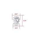 Mini Transparent Acrylic Knobs Spherical Glass Handles For Makeup Boxes Drawers And Cabinets 20 Pcs 17x20mm