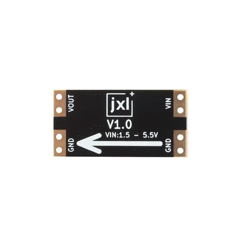 XL63802 And TPS63802 Buck Boost Voltage Converter 5 Pack, compact board with labeled connections for input and output connections.