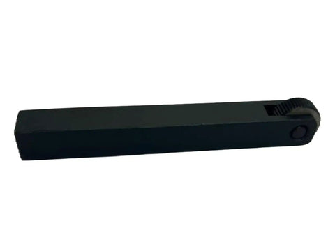 Gnarly Straight Linear Knurling Tool Holder For Precise Machining, EN31 Alloy Steel, 3/4 x 3/4 x 5 inches, close-up side view