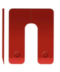 Straight Up Heavy Duty Plastic Shim U Horseshoe 3 X 4 Inch Leveling Pads for Windows and Doors showing red plastic construction.