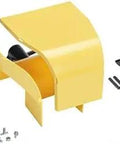 Spill Over Junction For Yellow Fiber Runner Channel 4x4 Designed To Smoothly Transition From Horizontal To Vertical Runs, Includes 2 Inch Bend Radius Control, Compatible With 4x4 6x4 12x4 And 24x4 Fiber Runner Channel, with mounting hardware.