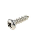 Small Philips Pan Head Self Tapping Screws 100 Pack M1.7 X 8Mm 304 Stainless Steel Hardware shown from side angle.