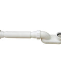 Flexible Rubber Drain Trap With G1-1/2 Threaded Ends For Bathtub Drain Applications And Straightforward Integration, white, compact design